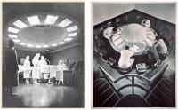The main Eye Institute operating suite in use and the observation dome. 1933